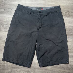 Quicksilver Chino Shorts Mens Size 30 Black With Pockets